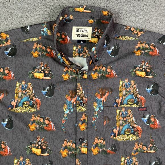 RSVLTS The Goonies Movie Montage Shirt Mens XL Kunuflex Performance Button Down - Picture 1 of 8